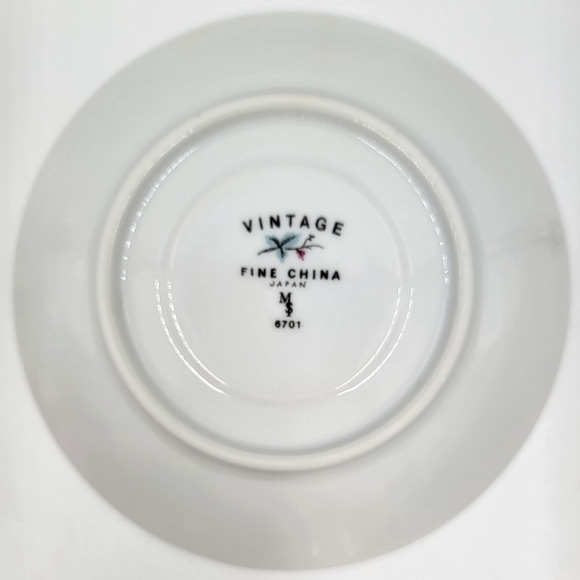 Vintage Fine China Japan 6701 Grapevine Blue Green Leaves Cup & Saucer - Picture 6 of 6